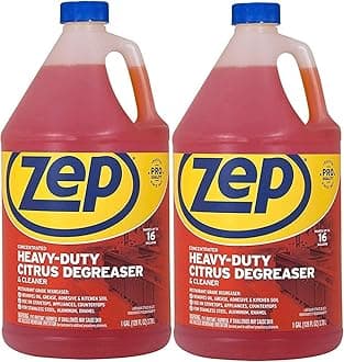 Zep Heavy-Duty Citrus Degreaser Refill - 1 Gallon (Case of 2) ZUCIT128 - Professional Strength Cleaner and Degreaser, Concentrated Pro Formula