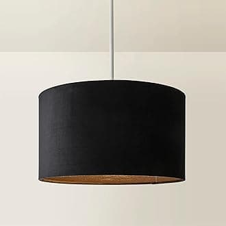 Medium Modern Black Velvet Drum Light Shade | Lamp Shades, Home Décor & Improvement Essential | 350mm Shade Width