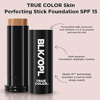 BLK/OPL TRUE COLOR Skin Perfecting Stick Foundation SPF 15, Suede Mocha— hypoallergenic, cruelty-free