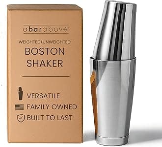 Stainless Steel Boston Shaker: 2-Piece Set: 18oz Unweighted & 28oz Weighted Professional Bartender Cocktail Shaker