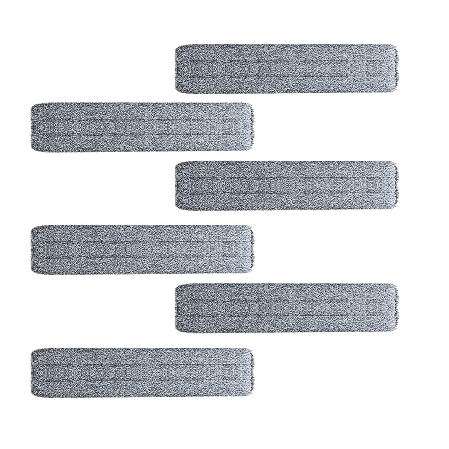 Microfiber Mop Pads 24 inch Pads Replacement Kit 6 Pack Reusable Head Wet Dry Mops Refill Fit for Most Flat Mop Frame