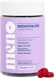 MENO Gummies for Menopause, 30 Servings (Pack of 1) - Hormone-Free Supplements for Women with Black Cohosh & Ashwagandha KSM-66 - Helps Alleviate Hot Flashes, Night Sweats, & Mood Swings