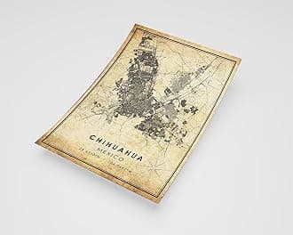 MG Global Rustic Poster of Chihuahua Mexico | 11x17 12x18 16x24 24x36 Vintage Unframed Print | Antique Hometown City Wall Art for Gift | Home Office Decor