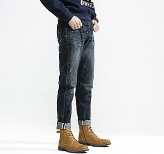 Vostey Mens Boots Zipper Leather Cap Toe Casual Boots Combat Chukka Dress Motorcycle Boots for Men (BMY8204 Brown 11.5)