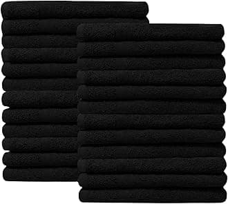 Spa Towels for Facials - Salon Towels Hand Towels Bulk Facial Towels for Estheticians Soft Toallas para Salon De Belleza 16 x 27 Inches Pack of 12 (Black)