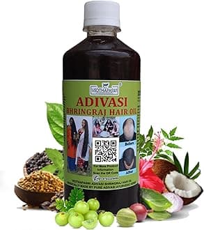 Adivasi Bhringraj Hair Oil Made By Tradditional Method Of Tribal People (ADIVASI BRAND NOW REGISTERED AS VEDTHAPASWI) 500ml Pack of 1