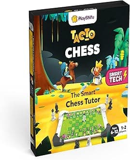Shifu Play Interactive Chess Board Game - Tacto Chess (Kit + App with 4 Modes) Fun Chess Set for Kids, Beginners, for Kids, Age 6 & Up | Chess Learning Games (Tablet Not Included)