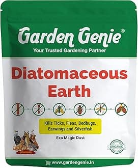 - Garden Genie 100% Natural Diatomaceous Earth Powder | Insect Control Powder for Plants | Effective Against Cockroach, Bedbugs, Ants etc | Organic Pest Control for Your Home & Garden - 380g