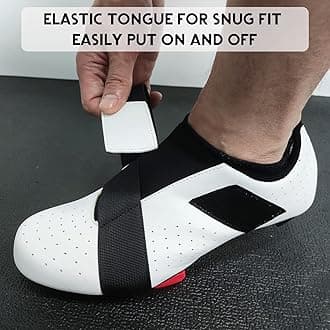 VikoViren Unisex Cycling Shoes Compatible with Peloton Bike with Single Hook & Loop Strap and Delta Cleats Included Perfect for Indoor Road Riding Bike Shoes for Men Women