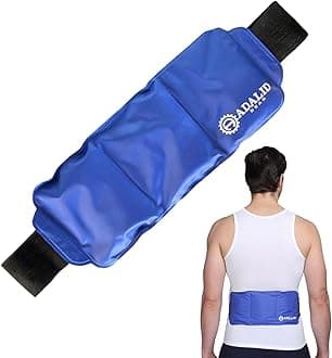 Back Gel Ice Pack Wrap: Pain Relief Heat Pad for Hot & Cold Therapy on Large Body Parts (Upper & Lower Back, Torso, Shoulder, Lumbar, Hip, and Waist) | Adjustable, Flexible, Microwaveable & Reusable