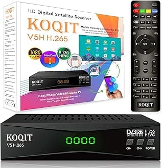 V5H H.265 FTA Satellite Receiver DVB-S2 (T2-MI) DVB S2 Galaxy 19 Satellite TV Receiver Finder Sat Decoder Meecast Biss Key YouTube TV Box