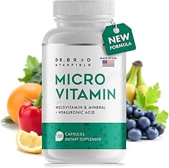 Daily Low Dose MultiVitamin & Mineral for Men & Women to Support Cognitive Performance & Memory + Hyaluronic Acid for Skin Health + TMG for Exercise (150 Count)