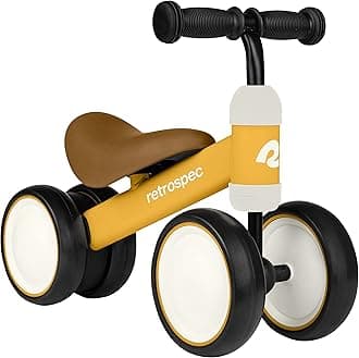 Retrospec Retrospec Cricket Baby Walker Balance Bike with 4 Wheels for Ages 12-24 months - Toddler Bicycle Toy for 1 Year Old’s - Ride On Toys for Boys and Girls - One Size Balance Bike