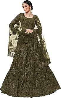 Lovisa FashionWomens Silk Semi-Stitched Lehenga Choli Set