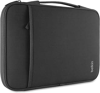 Belkin Slim Protective Sleeve with Carry Handle and Zipped Storage for Chromebooks, Netbooks and Laptops Upto 13 inch - Black