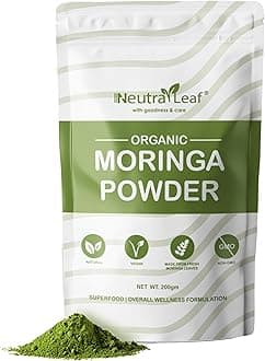 Organic Moringa Powder 200g | Boosts Immunity, Health And Helps To Get Slim | Multivitamin & Antioxidant | Good for Hair & Skin | Resealable Bag