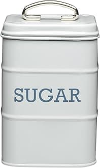 KitchenCraft Living Nostalgia Sugar Storage Canister, 11 x 17 cm, French Grey
