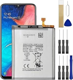 WUHAO Battery EB-BA505ABU for Galaxy A20 SM-A205U T-Mobile Samsung SM-A205UZKATMB Battery EB-BA505ABN Replacement Battery with Adhesive Tape Tool Repair Kit