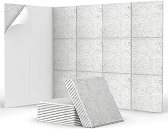 18 Pack Acoustic Panels Self-adhesive, TONOR 11.6"x 11.6"x 0.4" Square Sound Proof Panels for Walls, Sound Dampening Insulation Treatment Wall Panel Sound Absorbing Padding for Studio Office Home Grey