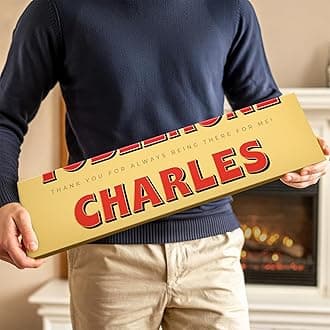 Personalised Toblerone bar - Personalise the Toblerone bar with the name of your choice, Milk chocolate with honey-almond nougat (XXL - 3.6KG)