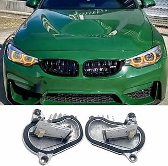 2Pcs DRL Angel Eyes LED Modules Set Compatible with 2018 2019 2020 M3 F80 F82 F32 F34 F36 F83 M4 LCI 420i 430i 440i Non-adaptive LED Headlight Daytime Running Light, DRL Modules, Amber