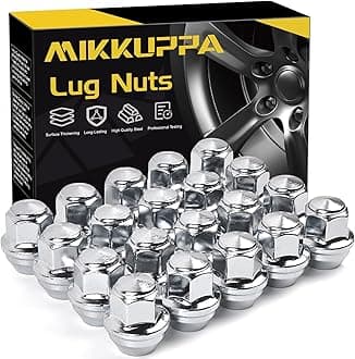 MIKKUPPA M12x1.5 One-Piece Chrome OEM Factory Style Large Acorn Seat Lug Nuts Replacement for 2001-2022 Ford Escape, 2000-2018 Focus, 2006-2020 Fusion Factory Wheels