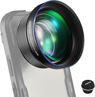 HD 85MM Telephoto Phone Lens Only for 17mm Thread Backplate, 2.5X Magnification Compatible with SmallRig NEEWER iPhone Samsung Phone Cage Case with 17mm Lens Adapter, LS-59