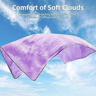 inhand Cooling Blanket Queen Size (90"x90"), Cooling Blankets for Hot Sleepers, Absorbs Heat to Keep Adults Cool for Summer Nights Sweats, Thin Cold Lightweight Blanket for Couch Bed, All Season Use