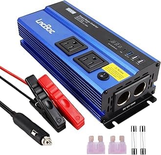 Power Inverter 12v to 110v 1000w: 1000 Watt Dc to Ac Converter Battery Inverters for Car Charger Adapter with Outlet Plug - Inverter with Cigarette Lighter for Car Truck Vehicles Rv Boat Home Auto