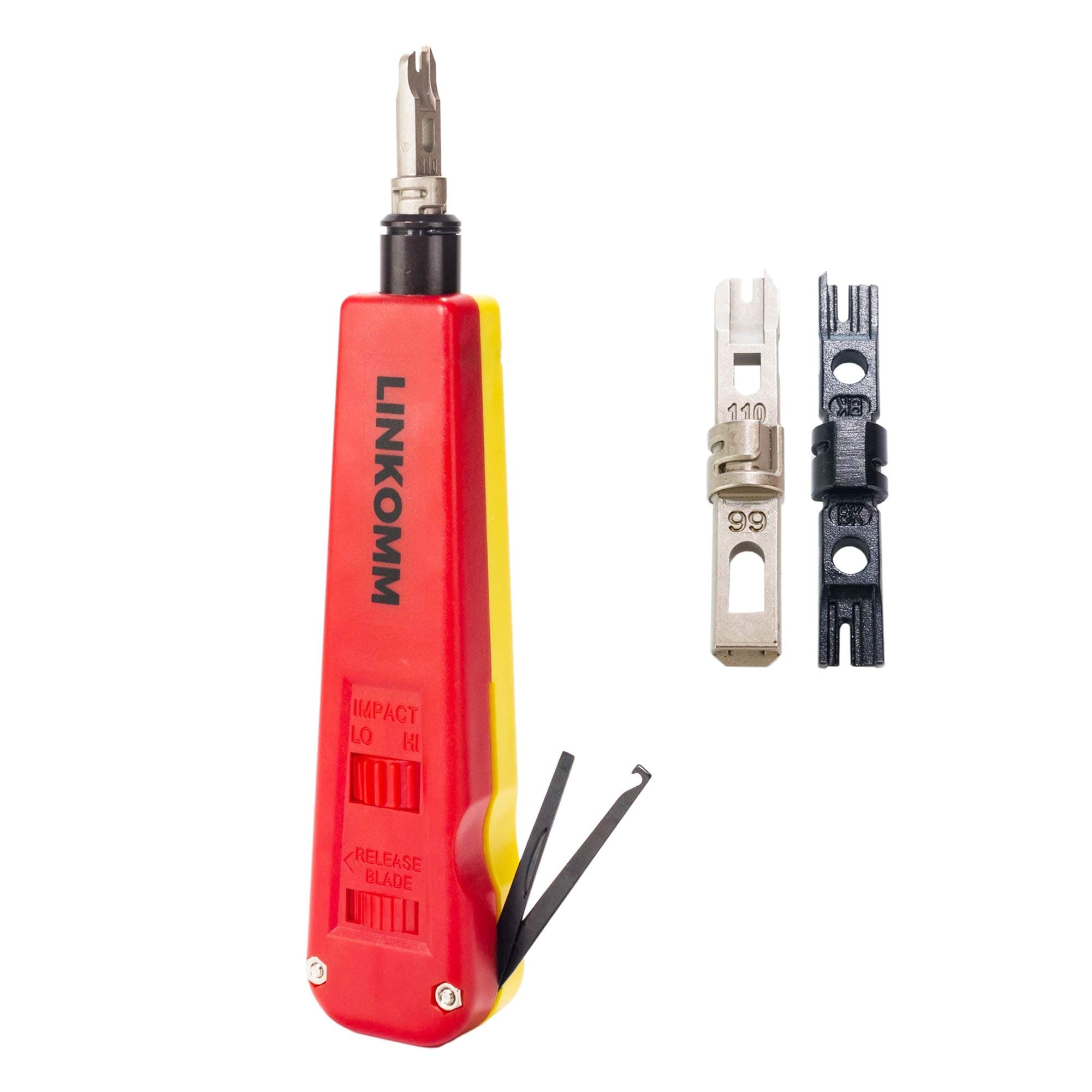 Ethernet Network Wire Impact Punch-Down Tool with 66, 110 and Krone Blades