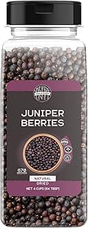 Birch & Meadow 4 Cups of Dried Juniper Berries, Herbaceous & Strong Flavor