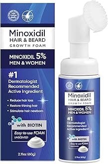 5% Minoxidil Foam for Men and Women, 5% Minoxidil for Men Foam, Minoxidil for Women Hair Growth (60)