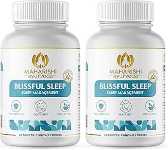 - Blissful Sleep Tablets For Sleep Management | Clinically Researched And Non-Habit Forming Melatonin - Rasayanam With Ashwagandha | Promotes Deep Sleep (60 Count (Pack Of 2))