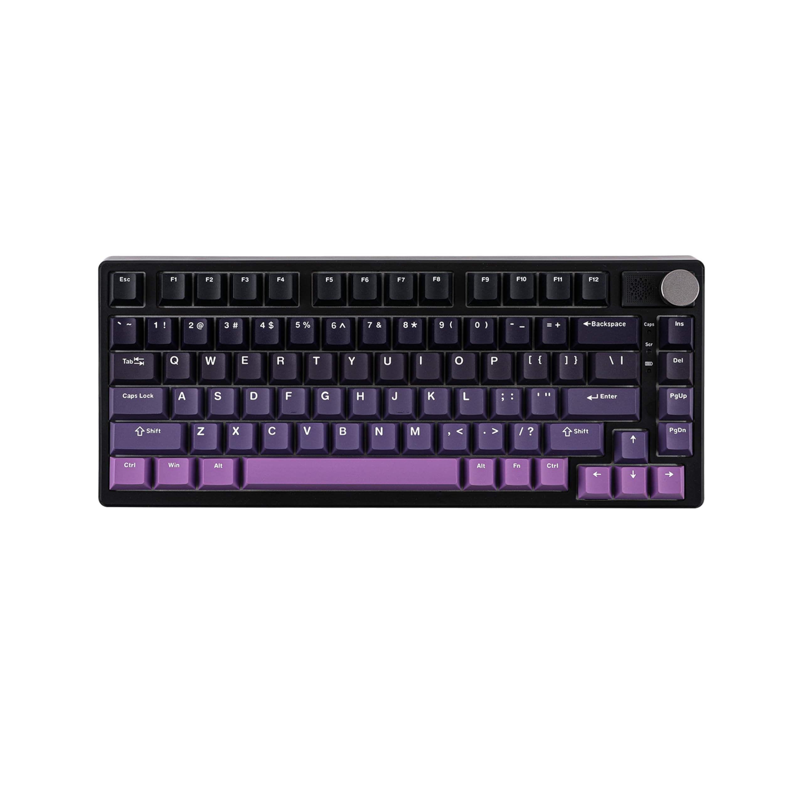 EPOMAKER HE75 Wireless Gaming Keyboard with Hall Effect Switch and Changeable Knob Module, Rapid Fast Magnetic Keyboard with Adjustable Trigger, 2.4G/Bluetooth Keyboard, RGB Backlit (Black Purple)