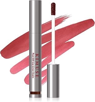 KIMUSE Peel Off Lip Liner Stain, Peel Off Lipstick, Long-Lasting Peel-Off Lip Stain, Waterproof, Transfer Resistant, Highly Pigmented Colour