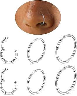 Nose Piercings Studs Hoop Nose Rings for Women Gold Plated