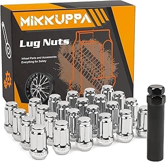 MIKKUPPA 24pcs M12x1.25 Lug Nuts - Replacement for 2005-2015 Armada, 2004-2019 Titan, 1995-2004 Pickup Aftermarket Wheel Chrome Closed End Spline Lug NutsClimatePartner certified