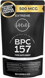BPC 157 Capsules 500mcg Per Serving - Muscle Recovery and Tissue Repair, BPC-157 Oral Peptides Amino Acid Supplement, Supports Muscle Growth and Gut Health