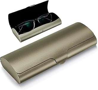 Aluminium Glasses Case, Slim Reading Glasses Case, Portable Travel Metal Eyeglass Spectacles Protection Hard Shell