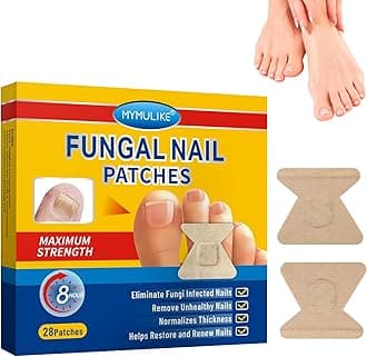 Nail Repair Patches Extra Strength, 28 Count, Nail Repair for Damaged Nails, 8 Hour Nighttime Toenail Renewal Patches, Restores Appearance of Discolored, Thickened, Damaged Nails