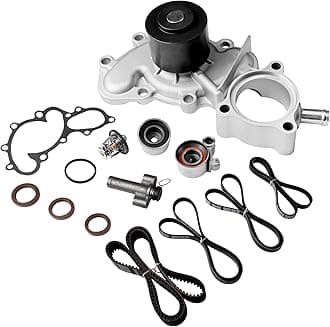 Engine Timing Belt Kit with Water Pump | Compatible With 1995-2004 Toyota 4Runner, T100, Tacoma, Tundra 3.4L V6 DOHC 24V 5VZFE | Replaces# TKT-025, TKT025, TBK271