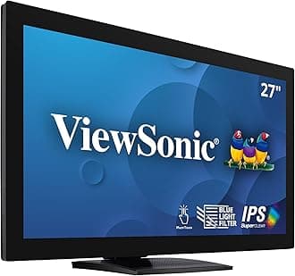 ViewSonic 68.58 Cm 27" 10-Point capacitive Touch Monitor FHD 178° View Built-in Speaker 2Wx2, HDMI,DP, RS232,USB 3.2 Type A : 2, Advanced ergonomics Tilt, Raise, Lay Flat, Energy Star & EPEAT, TD2760