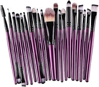 KOLIGHT Pro Makeup Foundation Eyeshadow Eyeliner Lip Cosmetic Brushes Set (Black Purple) 20 Pieces