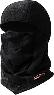AstroAI Balaclava Small Size Ski Mask for Cold Weather Windproof Breathable Face Mask for Men Women Riding Motorcycle & Snowboarding Skiing, Black