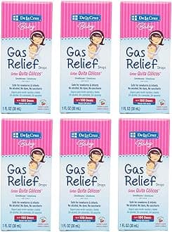 Gas Relief Drops for Infants (Quita Colicos), Natural Cherry Flavor, No Dyes, Alcohol, Saccharin or Artificial Colors, Made in USA 1 FL. OZ. (6 Bottles)
