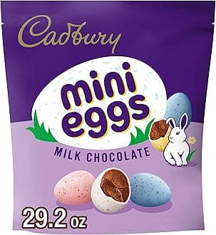 CADBURY MINI EGGS Milk Chocolate with a Crisp Sugar Shell Treats, Easter Candy, 28 oz Resealable Bag