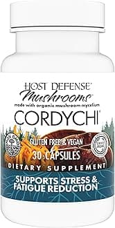 CordyChi Capsules - Energy & Immune Support Supplement - Cordyceps & Reishi Mushroom Supplement for Relaxation & Respiratory Support - Aids Against Tiredness - 30 Capsules (15 Servings)*