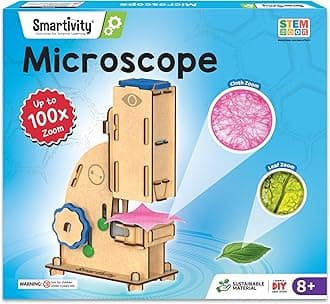 - Smartivity DIY Microscope 100x Zoom Toy for Kids Age 8-10-12-14 Years Old | Birthday Gift for Boys & Girls | Science Toy for Kids 8-14 Years Old Students I STEM Sciene Kit