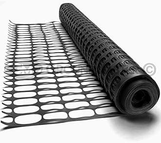 GroundMaster Plastic Mesh Barrier Safety Fence Gardening Pest Protection (5m, Black)