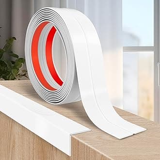 Flexible Wall Corner Protector Moulding Trim Peel and Stick Wall Corner Guards Edge Protector Self Adhesive Molding Trim Strip for Edge Ceiling (White, 1.6 in x 20 Ft)